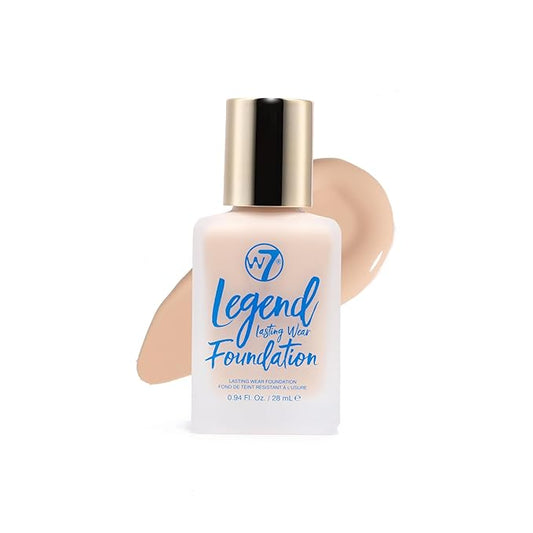 W7 Legend Foundation - Creamy Liquid Foundation for Poreless, Semi-Matte Medium Coverage - 28ml (Buff)-VivaGrace Women