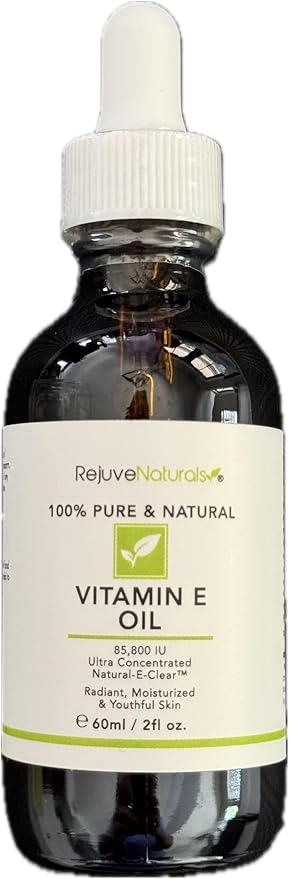 Vitamin E Oil - 100% Pure & Natural, 85,800 IU. Repair Dry, Damaged Skin from Surgery & Acne, Age Spots & Wrinkles. Boost Collagen for Moisturized, Youthful-looking Skin. d-alpha tocopherol, 2 Fl Oz-VivaGrace Women