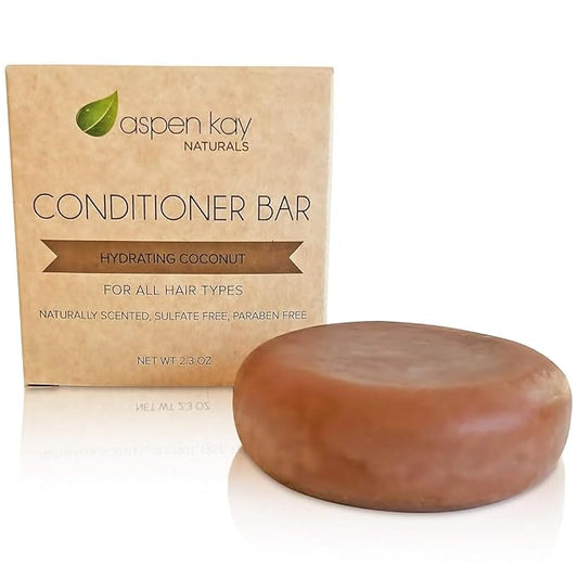 Coconut & Argan Oil Conditioner Bar, Deep Moisturizing for Dry Damaged Hair. Hydrating & Nourishing Solid Conditioner for Curly, Coily & Color Treated Hair, Vegan & Sulfate free, USA Made. 2.3 oz.-VivaGrace Women