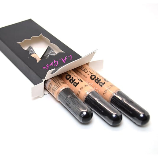 LA Girl Pro Concealer 3 x GC973 Creamy Beige HD. High Definition Liquid Concealer + FREE EARRING-VivaGrace Women