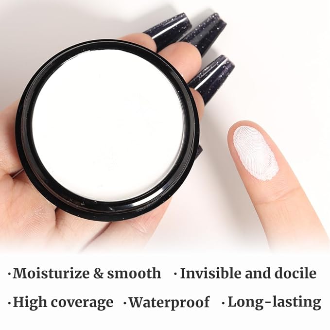 Kaely Color Correcting Concealer,Cream Pot Concealer Full Coverage,under Eye Concealer Palette for Conceals Dark Circles,Waterproof Foundation Face Makeup,01 White-VivaGrace Women