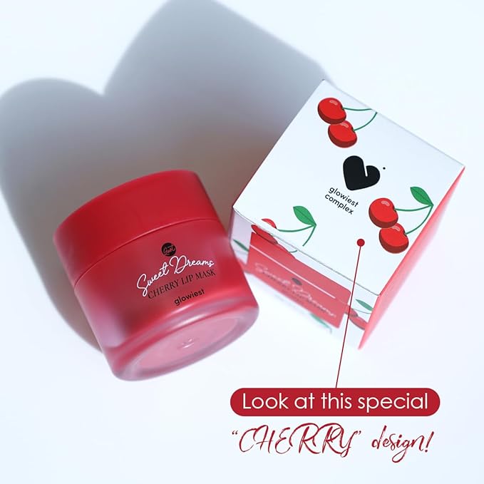 Sweet Dreams Lip Mask-Nourishing, Plumping and Hydrating Lip Balm | Ecofriendly Lip Sleeping Mask | Hyaluronic Acids + Vitamin C + Shea Butter + Antioxidants l Cherry- 0.7 oz-VivaGrace Women