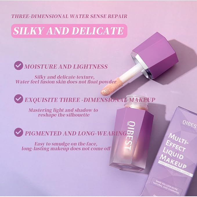 Matte Dewy Liquid Blush, Silky Smooth Cream Soft Blush Stick Natural Matte Finish, Long-Lasting Waterproof and Sweat proof Blush Stick Makeup for Cheek Lip eye, Cruelty-free,01 Pink-VivaGrace Women