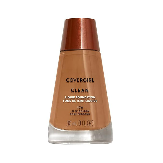 COVERGIRL Clean Liquid Foundation, Deep Golden 170, Shelf Pack of 2-VivaGrace Women