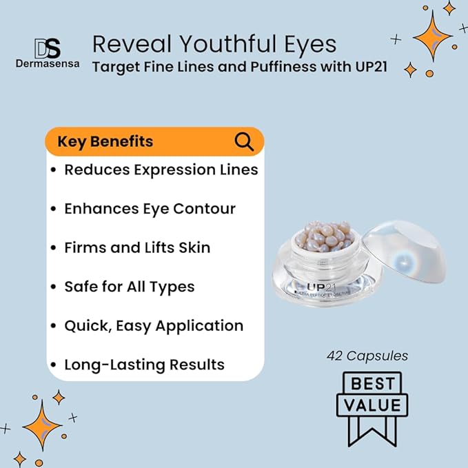 UP21 Eye Serum for Dark Circles & Puffiness (42 cap jar)-VivaGrace Women
