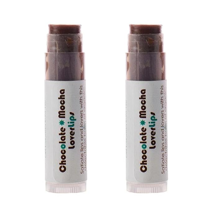 Living Libations - Organic 'Chocolate Mocha Lover Lips' Lip Balm | Natural, Wildcrafted Clean Beauty (2-pack)-VivaGrace Women