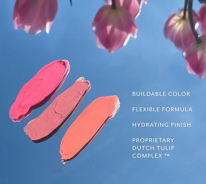 Bloomeffects - Natural Tulip Tint Lip + Cheek Balm | Cruelty-Free, Non-Toxic, Clean Beauty (Crispa Coral)-VivaGrace Women