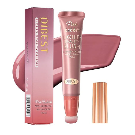 Liquid Blush Beauty Wand Matte Cream Blush Stick with Soft Cushion Applicator For Natural Cheek Tint Blendable Lightweight Long Lasting Dewy Finish makeup blush for Face(03 Plum Wine)-VivaGrace Women