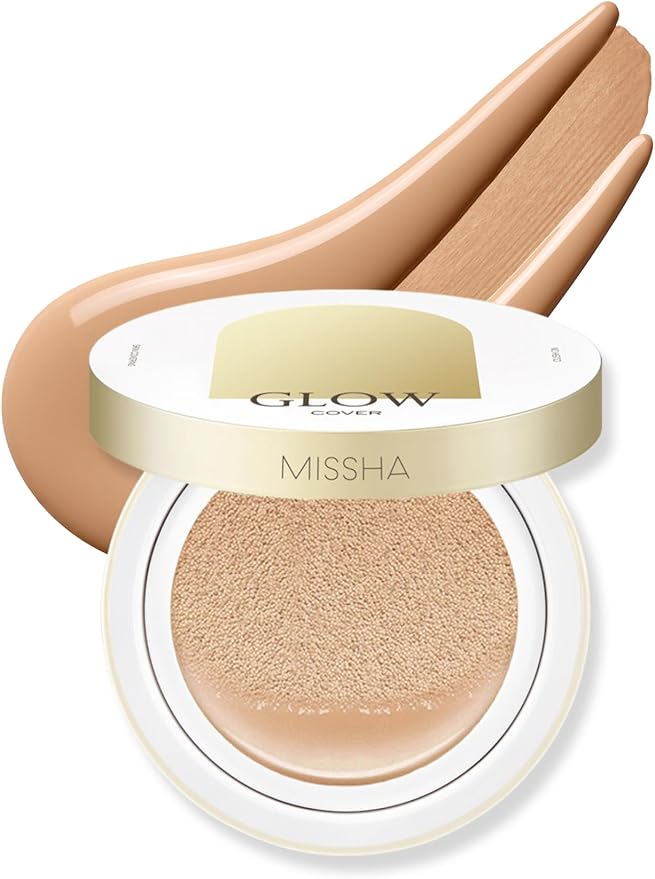 MISSHA Glow Cushion No.25 Warm Beige for Natural Skin Radiant & Moisturizing Skin with Buildable Coverage-VivaGrace Women