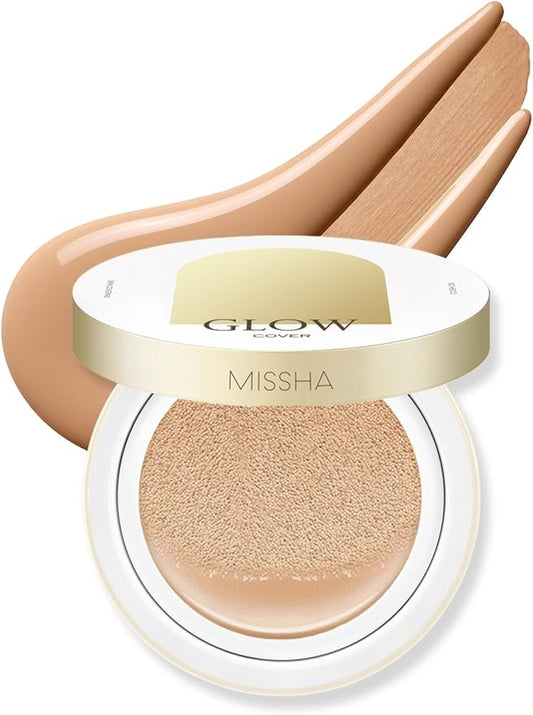 MISSHA Glow Cushion No.25 Warm Beige for Natural Skin Radiant & Moisturizing Skin with Buildable Coverage-VivaGrace Women