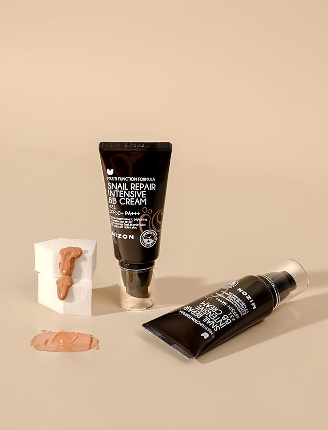 MIZON Snail Repair Blemish Balm, Multifunctional BB Cream with Snail Mucus Filtrate, Skin Care and Makeup Coverage, Strenghtens Skin Elasticity, Improves Fine Wrinkles (#31)-VivaGrace Women