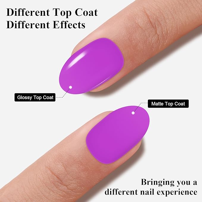 Imtiti Magenta Purple Gel Nail Polish - Bright Purple Color Autumn Winter Gel Polish - Long-Lasting Color Suitable for All Occasions UV LED Cure Gel Polish