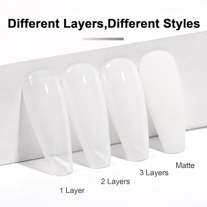 L'UGX Sheer Milky White Gel Polish 15ML Neutral Translucent Gel Nail Polish UV Jelly Natural French Gel Nail Color for Nail Art DIY Manicure & Pedicure at Home Salon Holiday Gifts for Women