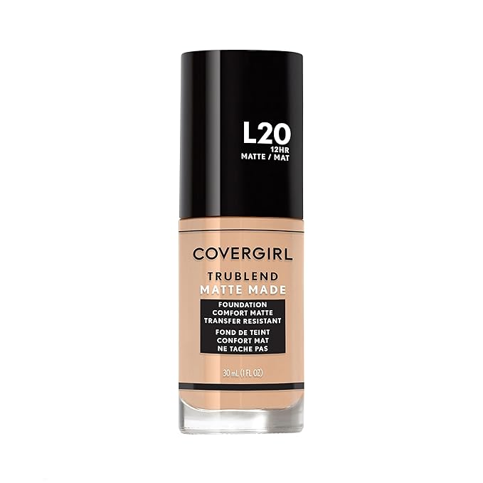 COVERGIRL TruBlend Matte Made Liquid Foundation, Light Ivory , 1 Fl Oz (Pack of 1)-VivaGrace Women
