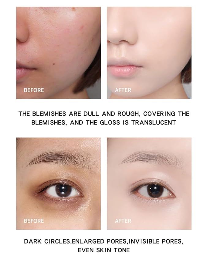 GL-Turelifes Mushroom Head Air Cushion CC Cream Foundation Water Feeling Flawless BB Cream Moisturizing Oil Control,lightweight & Smoothing Natural Face Concealer (H-02 Natural, 0.53 Oz)-VivaGrace Women