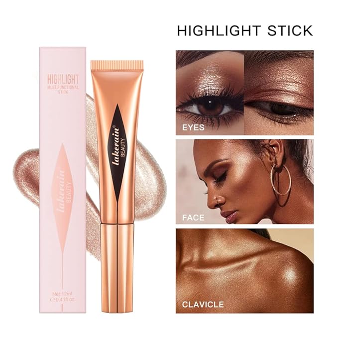 Liquid Contour Beauty Wand, Highlighter and Bronzer Stick with Cushion Applicator Attached Easy to Blend, Long Lasting & Smooth Natural Matte Finish-VivaGrace Women