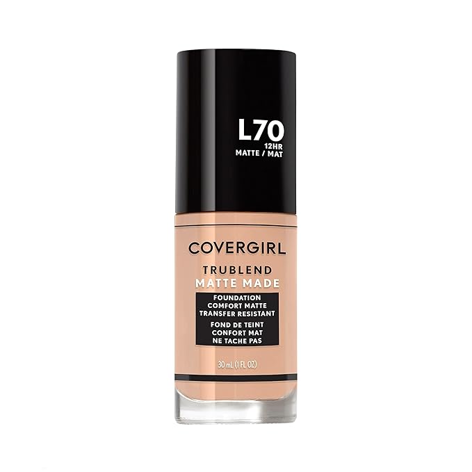 COVERGIRL TruBlend Matte Made Liquid Foundation, Natural Ivory, 1 Fl Oz (Pack of 1)-VivaGrace Women