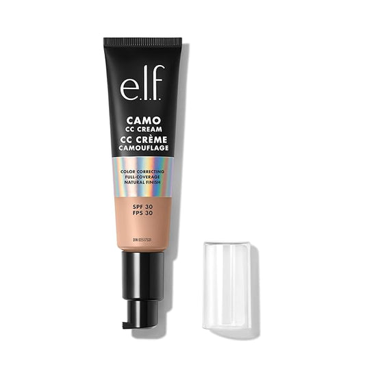 e.l.f. Camo CC Cream, Color Correcting Medium-To-Full Coverage Foundation with SPF 30, Light 280 N, 1.05 Oz (30g)-VivaGrace Women