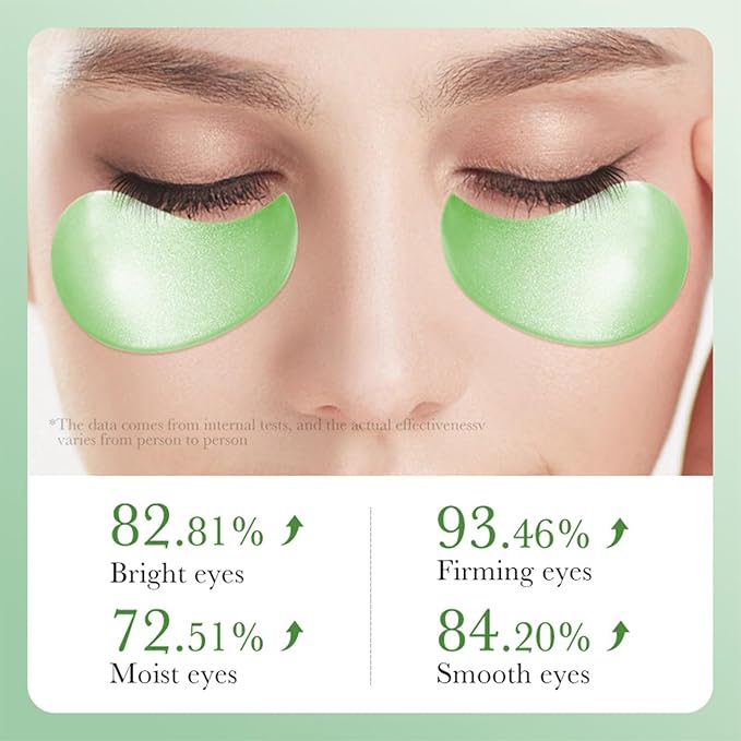 Aloe Vera Eye Masks - 60 PCS Under Eye Patches for Puffy Eyes and Dark Circles Treatments - Hydrating Eye Mask Skincare, Eye Gel Pads for Eye, Reduce Wrinkles and Fine Lines, Improve and Firm Eye Skin-VivaGrace Women