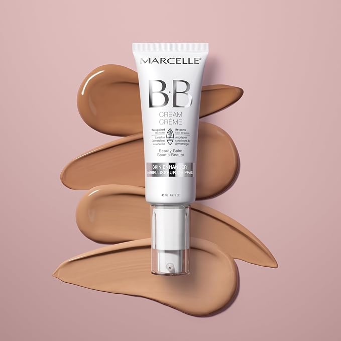Marcelle BB Cream Beauty Balm, Light to Medium, Tinted Moisturizer, Skin Enhancer, Lightweight, Hydrating, Hypoallergenic, Non-Comedogenic, Fragrance-Free, Paraben-Free, Oil-Free, Cruelty-Free, 45 mL-VivaGrace Women