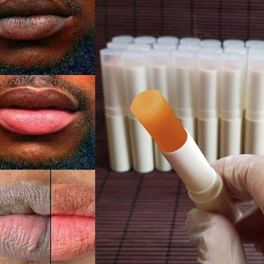 2PCS Natural Plant lip balm Pink Lips Serum Lightening Dark Lips Bleaching Essence Lip Balm Repair Fine Lines Brighten Moisture Exfoliator Lip Care (Orange)-VivaGrace Women