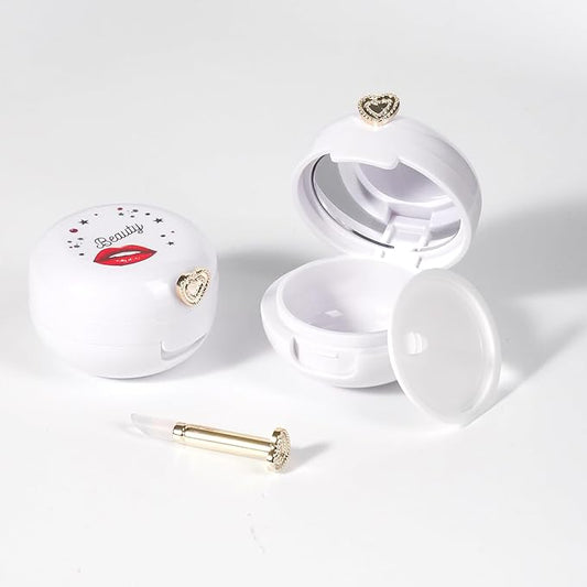 2 Pack Lip Balm Containers,Plastic Portable Empty Lip Balm Container with Mirror and Silicone Lip,Empty Lipstick Dispenser Box for Travel,Home-VivaGrace Women