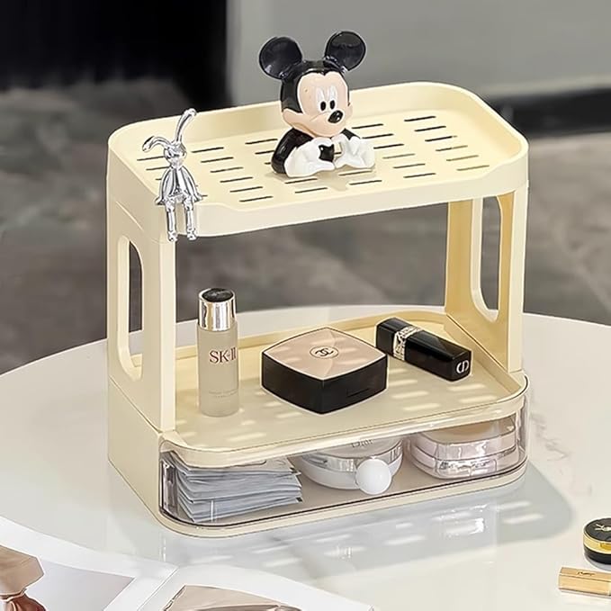 3-Tier Desk Organizers & Dispensers，Mail Holder for Office Desk Organization，Kitchen Spice Rack or Bathroom Countertop Organizer, Gift for Teachers, Classmates, and Friends (Beige)-VivaGrace Women