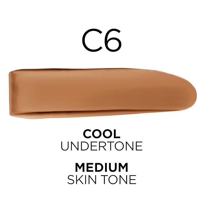 L'Oreal Paris True Match Super-Blendable Foundation, Medium Coverage Liquid Foundation Makeup, C6, Medium, 1 Fl Oz-VivaGrace Women