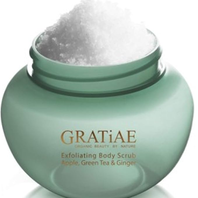 Gratiae Organic Exfoliating Salt Scrub Apple, Green Tea and Ginger 10.5 Fl oz-VivaGrace Women