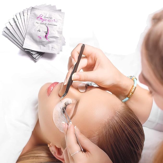 Eye Gel Pads 100 Pair Under Eye Pads Eyelash Extension Pads DIY Eye Lip Patch Pad Sticker Tapes False Eyelash Lash Extension Makeup Eye Gel Patches Lash Extension Beauty Tool Lip Powder Holder-VivaGrace Women