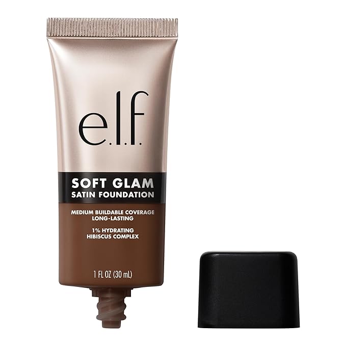 e.l.f. Soft Glam Foundation, Medium Coverage, Long-Lasting & Buildable Foundation For A Smooth, Satin Finish, Vegan & Cruelty-Free, 62 Rich Warm-VivaGrace Women
