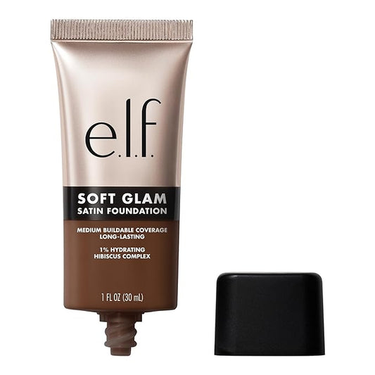 e.l.f. Soft Glam Foundation, Medium Coverage, Long-Lasting & Buildable Foundation For A Smooth, Satin Finish, Vegan & Cruelty-Free, 62 Rich Warm-VivaGrace Women