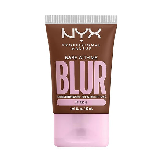 NYX PROFESSIONAL MAKEUP Bare With Me Blur Skin Tint Foundation Make Up with Matcha, Glycerin & Niacinamide - Rich-VivaGrace Women