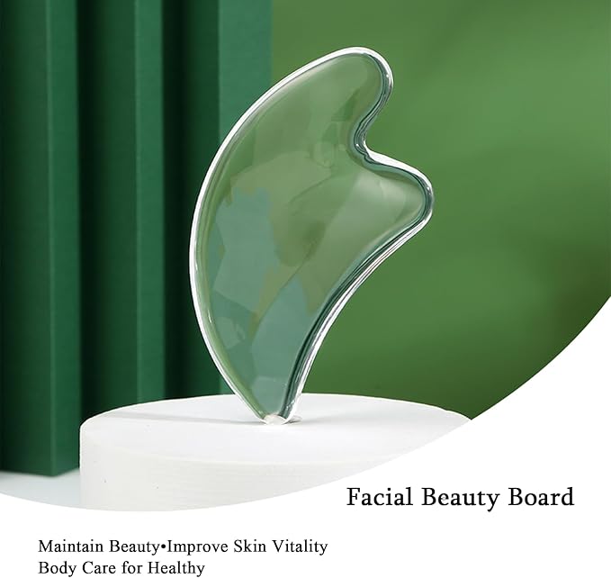 Transparent Gua Sha Facial Tools Natural Resin Face Massage Tool, Body Gua Sha Lymphatic Drainage Massager Fascia Blaster for Cellulite Remove Skin Care, Relieve Muscle Tension and Jawline Sculpting-VivaGrace Women