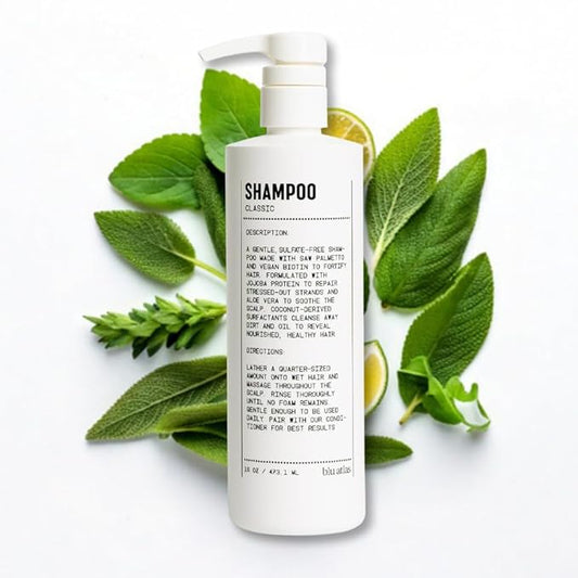 Blu Atlas Men's Natural Shampoo – Organic, Sulfate-Free, Paraben-Free – Deep Cleansing & Hydrating – Classic Scent (Bergamot, Sage, Patchouli) – Made in America– 16 oz-VivaGrace Women