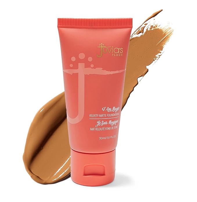 Juvia's Place I Am Magic Velvety Matte Liquid Foundation 440 - Savanna - Tan w/Cool, Olive Undertone, Makeup Foundation Full Coverage, Lightweight, Long Wear, Velvety Matte Finish-VivaGrace Women