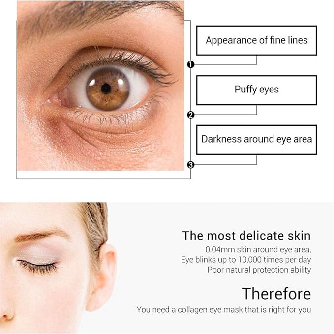 Under Eye Patches - 30 Pairs Collagen Eye Mask Eye Patches for Puffy Eyes and Dark Circles, Anti Aging Moisturizing Gel Eye Pads Under Eye Mask, Pink-VivaGrace Women