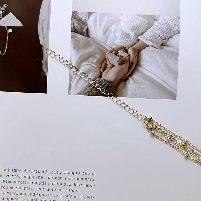 Layered Teardrop Pendant Necklace Teardrop Natural Stone Necklace Teardrop Gemstone Necklace Chain White Teardrop Necklace Choker Gold Satellite Chain Necklace Jewelry for Women and Girls-VivaGrace Women