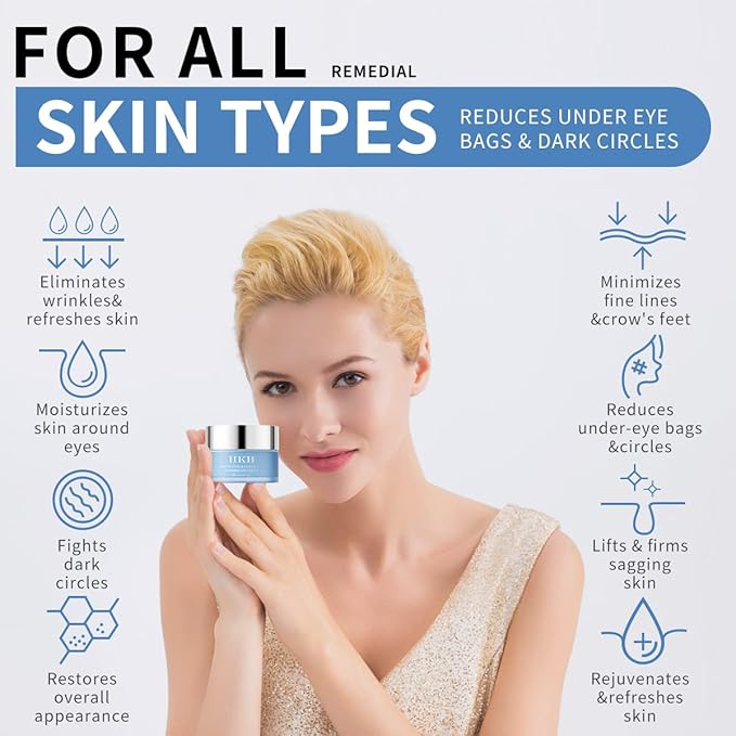 Dark Circles Under Eye Treatment for Women - Eye Cream for Dark Circles Wrinkles Puffiness & Fades Eye Wrinkles – Brighten the Eye Area Anti-Aging Collagen Eye Cream – Retinol Peptide-VivaGrace Women