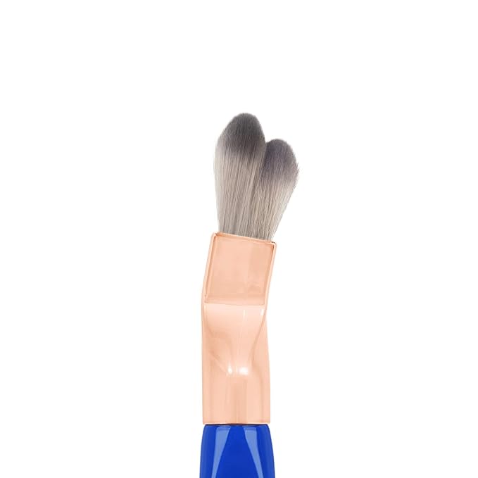 Bdellium Tools Professional Makeup Brush - Golden Triangle 971 Large Slanted Double Dome Blender - With All Vegan and Soft Synthetic Fibers, For Foundation Application & Blending (Blue, 1pc)-VivaGrace Women