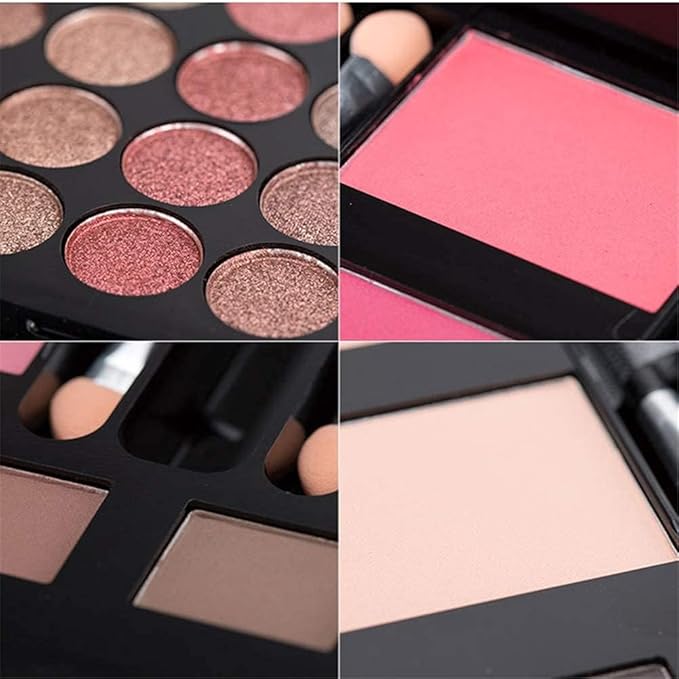 194 Colors Eyeshadow Makeup Palette, Makeup Palette Set with Eyeshadow Blusher Eyebrow Powder Mirror Applicators, All in One Makeup Eye Shadows Cosmetics Gift Kit-VivaGrace Women