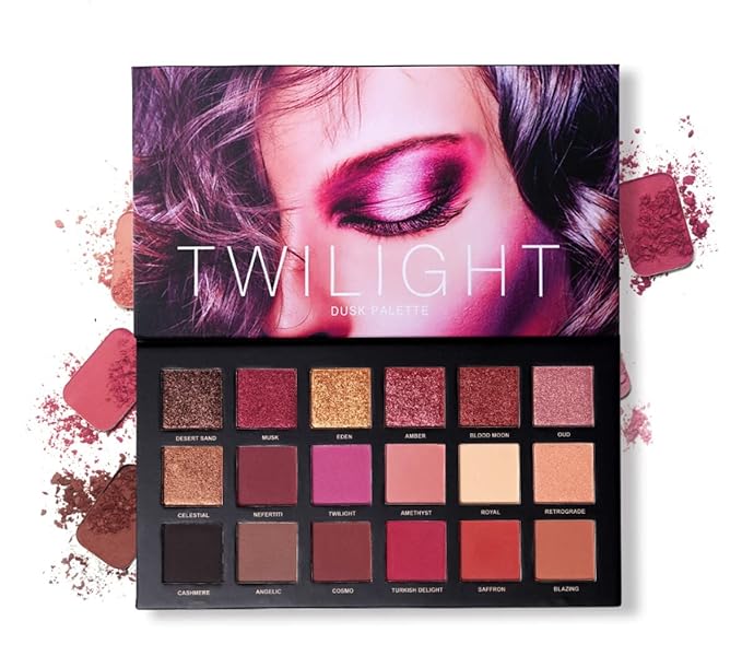 UCANBE Professional 18 Colors Eyeshadow Makeup Palette, High Pigmented 10 Matte + 7 Shimmer + 1 Metallic Glitter, Velvety Creamy Blendable Long Lasting Eye Shadow Pallets Makeup Set Kit-VivaGrace Women