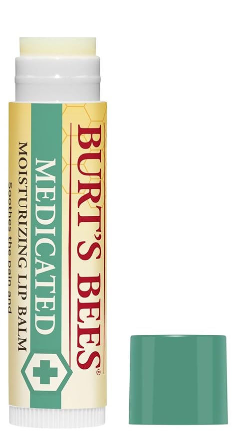 Burt's Bees Medicated Lip Balm, With Eucalyptus Oil and Menthol, Tint-Free, Natural Origin Lip Care, 2 Tubes, 0.15 oz.-VivaGrace Women
