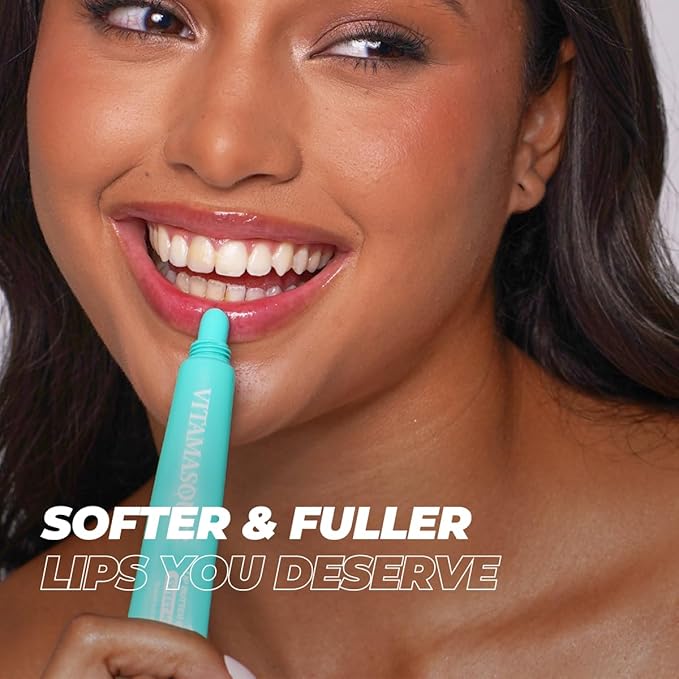 Vitamasques Lip Butter Balm - Sweet Mint, Korean Lip Balm - Peptide Lip Treatment - Lips Balm Hydrating - Light Tinted Lips balm - Made in Korea - 0.33 fl.oz-VivaGrace Women