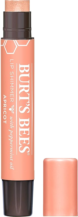 Burt's Bees Lip Balm, Moisturizing Lip Shimmer for Women, for All Day Hydration, with Vitamin E & Coconut Oil, 100% Natural, Apricot, 0.09 Ounce-VivaGrace Women
