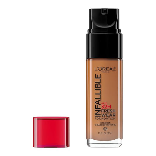 L'Oreal Paris Makeup Infallible Up to 32 Hour Fresh Wear Lightweight Foundation, 511 Maple, 1 Fl Oz, Packaging May Vary-VivaGrace Women