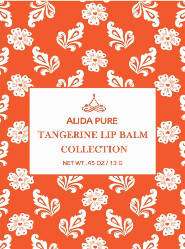 Tangerine Lip Balm, Vegan Lip Balm Set, Beeswax Free, with Avocado Oil, Organic Jojoba Oil, Candelilla Wax, and Vitamin E, Natural Moisturizer For Dry, Chapped, or Cracked Lips, 3 Tube Set-VivaGrace Women