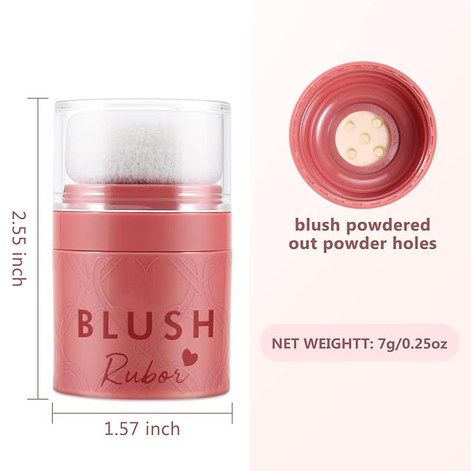 Boobeen Loose Blush Powder Air Cushion Blush, Face Blusher Cheeks Powder, Natural Highly Pigmented Soft Blush Makeup Long Lasting, Matte Finish-VivaGrace Women