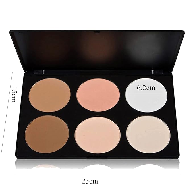 Contour Face Powder Kit Base Foundation Corrector Palette Sleek Pigment Pro Pressed Powder Cosmetics Highlighting Contouring Bronzing Professional Beauty Make up Bronzer Pallet Brown-VivaGrace Women