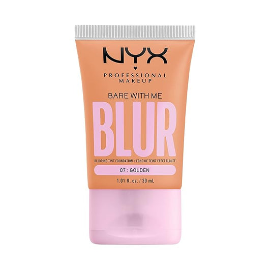 NYX PROFESSIONAL MAKEUP Bare With Me Blur Skin Tint Foundation Make Up with Matcha, Glycerin & Niacinamide - Golden-VivaGrace Women